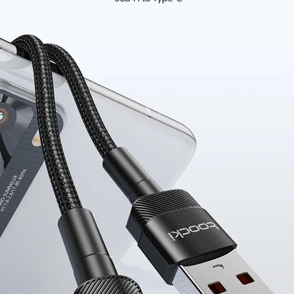 Toocki USB Type C Cable 100W Fast Charging 6A Type C Cable for Xiaomi Huawei P30 P40 Samsung POCO Realme Oneplus Data Wire