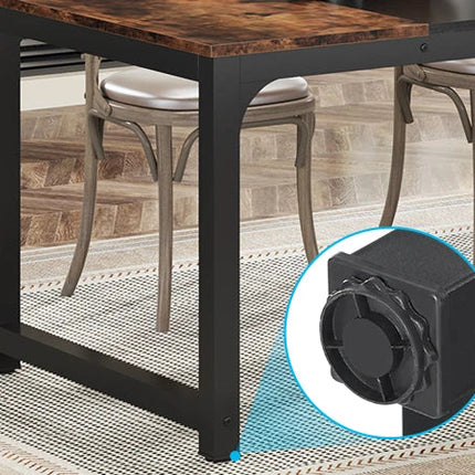 Tribesigns 63"x31.5" Dining Table, Industrial Kitchen Table for 6-8 Person, Rectangular Dinner Table for Dining Room Kitchen