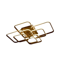 KOMORE Contemporary LED Energy-efficient Semi Flush Ceiling Light,  White / Stepless Dimming