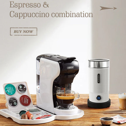 HiBREW Milk Frother Frothing Foamer Chocolate Mixer Cold/Hot Latte Cappuccino fully automatic Milk Warmer Cool Touch M1A