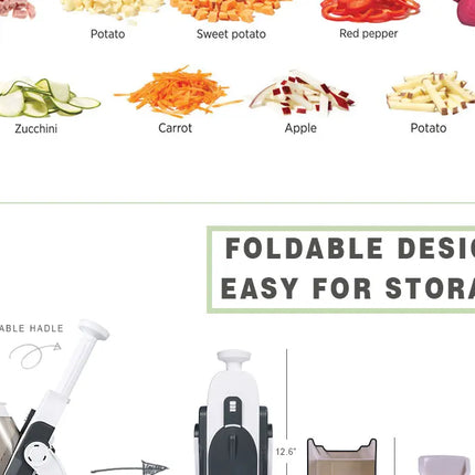 Mandoline Slicer for Kitchen, Kitchen Accessories, One for All Vegetable Slice, Food Chopper, Cutter, Dicer Fruit, French Fry, J