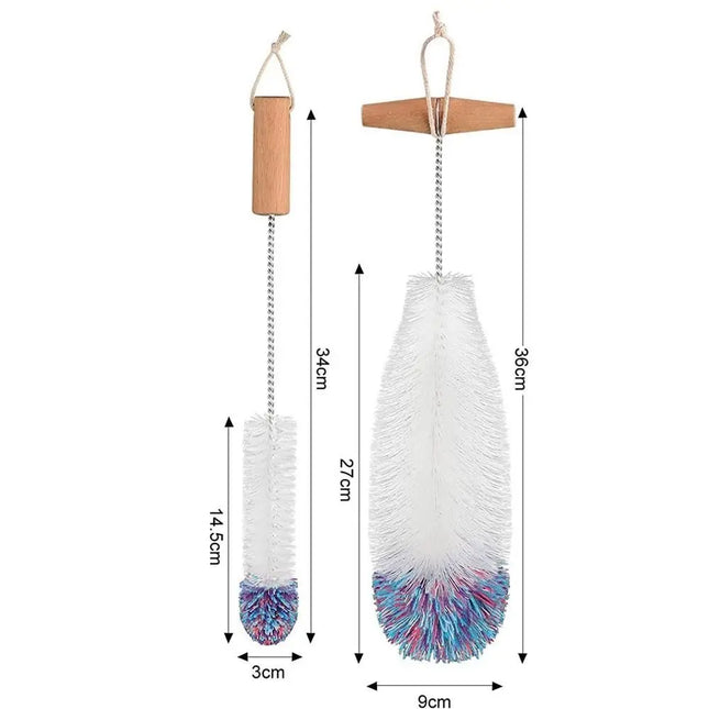 Soda Stream Bottle Brush With Beechwood Handle Glassware Jars Cleaner Kitchen Cleaning Tool Drink Bottle Cup Cleaning Brush