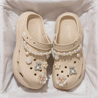 Khaki flower chain / 37-38