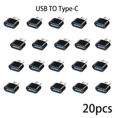 Mini Type C to USB Adapter 3.0 USB-C  Male OTG A Female Data Connector For MacBook Pro iPad Mini 6/Pro MacBook Air Type C Device
