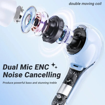 T8 PRO Tws Bluetooth Earbuds Transparent with LED Digital Display Wireless In-Ear Earphone for Xiaomi Huawei iPhone Headphone