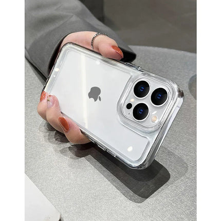 Luxury Silicone Transparent Shockproof Armo Case For iPhone 15 14 13 12 11 Pro Max 7 8 Plus XR XS X Phone Clear Protection Cover