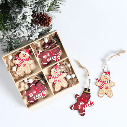 Christmas Gnomes Wooden Pendants Merry Christmas Decorations For Home 2024 Xmas Tree Christmas Ornaments Navidad New Year Gift