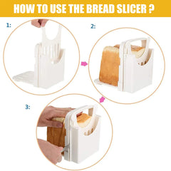 Bread Slicer Adjustable Toast Loaf Slicing Machine Foldable Plastic Bread Cutting Guide Tools For Homemade Bread Kitchen Baking