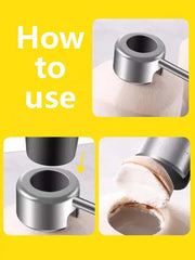 Coconut Opener Tools Set Food Grade Stainless Steel Easy Safe Non-Toxic Coconut Breaker Kit Perfect for Fresh Coconut Wate