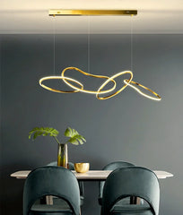 Modern Simplicity Circle LED Pendant Lights for Dining Living Home Decor Hanging Ring Chandelier Lamp Fixture