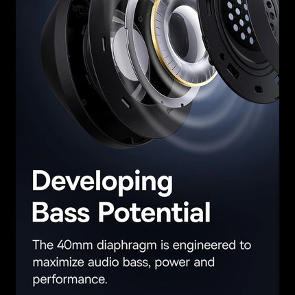 Baseus Bass 30 Max Wireless Headset Bluetooth 5.3 Over Headphones Bass-Enhancing 40mm Diaphragm Ultra Low Latency Earphones 50H