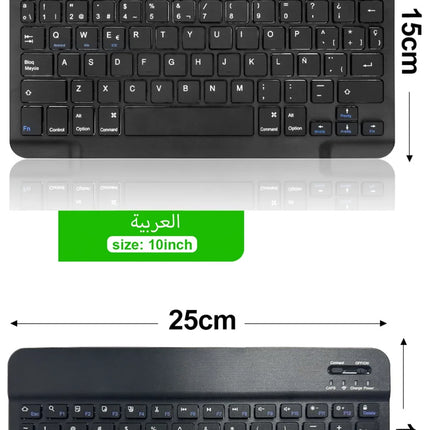 Bluetooth Wireless Keyboard Mouse For IOS Android Windows Tablet For iPad Air Mini Pro Spanish Korean Portugal Russian Keyboard