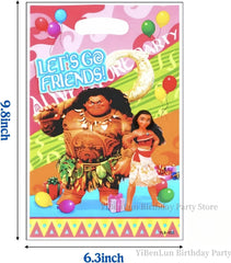 Disney Moana Gift Bags Birthday Party Decor Princess Goodie Bag Candy Gift Packaging Baby Shower Kid Girls Favors Party Supplies