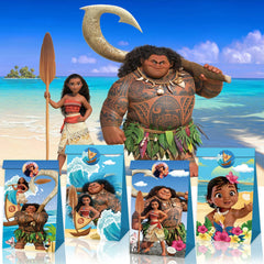 Oceania Vaiana Moana Gift Bags Goodie Bags Candy Sweet Loot Bag Moana Maui Birthday Party Favors Paper Bag Baby Shower