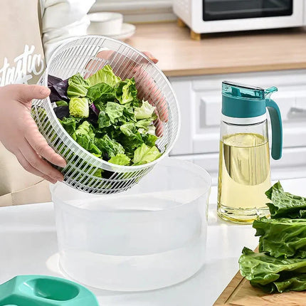 Vegetables Salad Spinner Lettuce Leaf Vegetable Dehydrator Greens Washer Dryer Drainer Crisper Strainer For Washing Drying Leafy