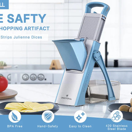 Kitchen Accessories Mandoline Slicer, ONCE FOR ALL. Vegetable Slice, Food Chopper, Cutter, Dicer Fruit, French Fry, Julinner
