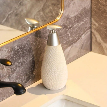 Creative Retro Style Ceramic Push-Type Soap Dispenser With Pump,  Hand Soap Bottle, Suitable For Bathrooms Kitchens And Toilets
