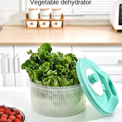 Vegetables Salad Spinner Lettuce Leaf Vegetable Dehydrator Greens Washer Dryer Drainer Crisper Strainer For Washing Drying Leafy