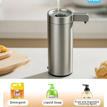 Kitchen Soap Machine Automatic Sensor Out of Hand Sanitizer Smart Electric Body Wash Soap Dispenser 304 Stainless Steel