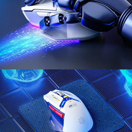 Inphic IN9 Wireless Gaming Mouse Rechargeable Ergonomics Bluetooth Mouse RGB Lighting Effect Desktop Computer Laptop Universal