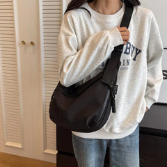 Casual Canvas Crossbody Bag for Women Designer Black Shoulder Bags Large Capacity Tote Men Travel Shopping Bag 2024