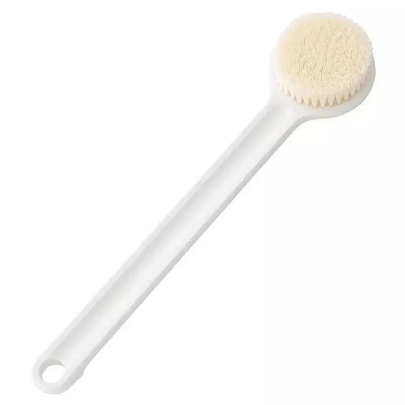 1 Pack Long Handle Shower Brush Unisex Senior Single Side Back Brush Bath Brush Exfoliating Suitable For Wet And Dry Brushes