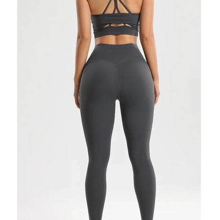 Women's Gym Two Piece Set Yoga Bra Underwear Tight Training Pants Bottom Pants Fitness Clothing Fitness Pants Set Exercise Set