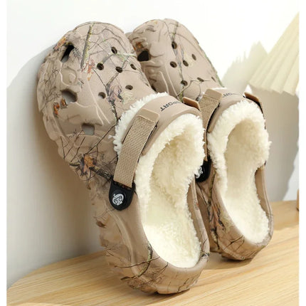 YRZL Winter Colgs Slippers Men's Shoes Men Beach Working Garden Shoe Home Soft Plush Slippers Bedroom Fuzzy Shoes Indoor Outdoor
