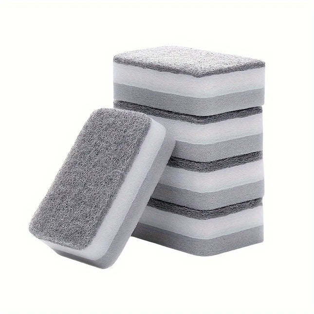 10pcs Double-sided Cleaning Sponges Pan Pot Dish-Washing Sponges Household Scouring Pad Kit Tools Kitchen Tableware Brush