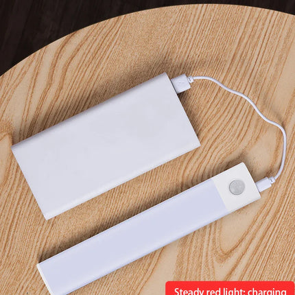 Cabinet Lights Motion Sensor LED Wireless USB Under Ultra Thin Night Light For Kitchen Cabinet Bedroom Wardrobe Indoor Lighting