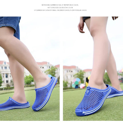 YRZL Men Summer Shoes Sandals Men's Holes Sandals Hollow Breathable Flip Flops Clogs Shoes Fashion Beach Slippers Big Size 45