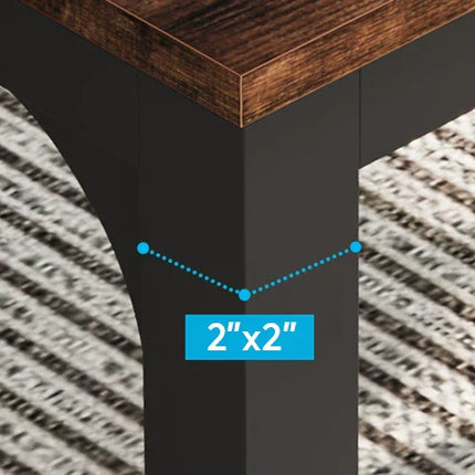 Tribesigns 63"x31.5" Dining Table, Industrial Kitchen Table for 6-8 Person, Rectangular Dinner Table for Dining Room Kitchen