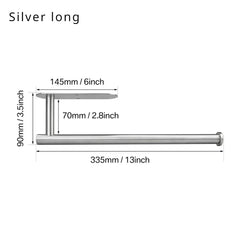 Adhesive Toilet Roll Paper Holder Organizer Wall Mount Storage Stand Kitchen Bathroom No Drill Tissue Towel Dispenser Stainless