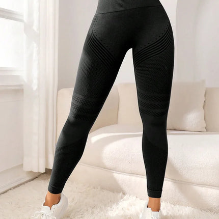 Sports Pants With Sexy Lines Lifting Buttocks Sports Tight Pants Women's High Waisted Elastic Fitness Pants Running Yoga Pants