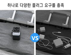 LENCENT Universal Travel Adapter with 3 USB Ports 1Type-C PD Charging All-in-one Travel Adapter EU/UK/USA/AUS Plug for Travel