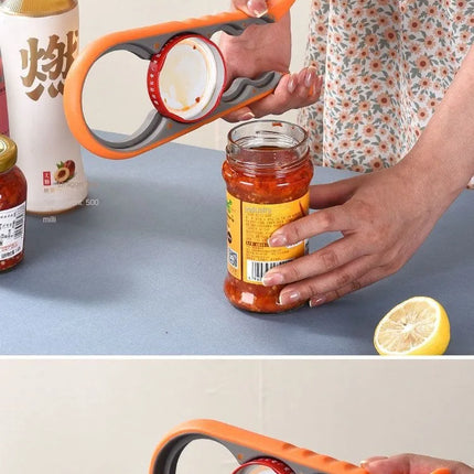 Four-in-One Bottle Opener Kitchen Multi-Functional Can Openers Cans Bottle Opener Non-Slip Labor-Saving Twist Bottle Lid Opener