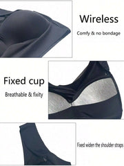5PCS/Set Women Sexy Bras Full Cup Sports Top Soft Seamless Brassiere Lace Sexy Lingerie V Neck Intimates Underwear Plus Size Bra
