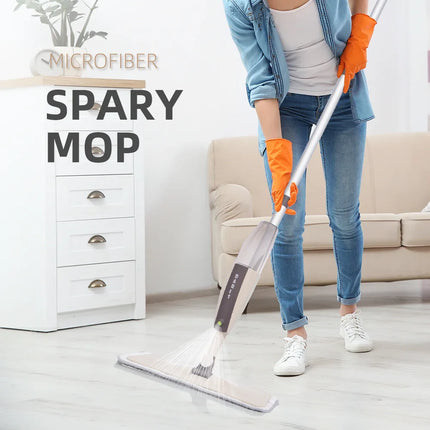 Spray Floor Mop with Replacement Microfiber Pads  Washing Flat Mop Home Kitchen Laminate Wood Ceramic Tiles Floor Cleaning Tools