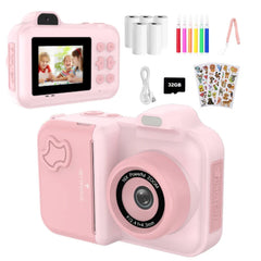 Children Camera Instant Print Camera For Kids Dual Lens Video Recording Photo Thermal Printing Mini Digital Camera With 32G Card