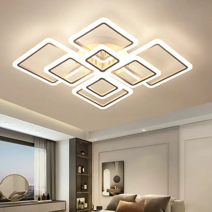 Modern LED Ceiling Light Dimmable Ceiling Lamp Fixture  Acrylic Flush Mount Ceiling Chandelier Lighting for Living Room Home