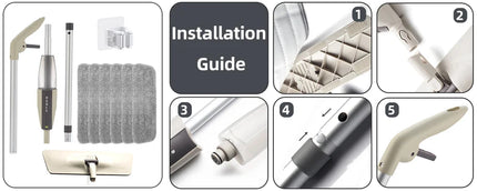 Spray Floor Mop with Replacement Microfiber Pads  Washing Flat Mop Home Kitchen Laminate Wood Ceramic Tiles Floor Cleaning Tools