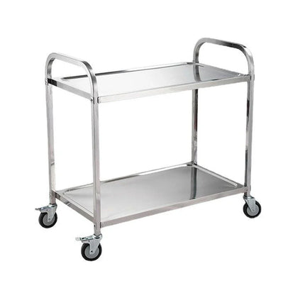 Stainless Steel Cart with Thickened Three Layers- Kitchen Utility Cart for Serving  Collecting Dishes Multi-functional Trolley