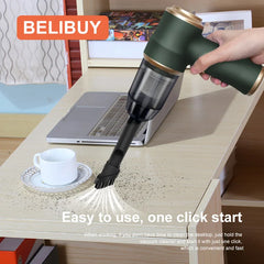BELIBUY Wireless Car Vacuum Cleaner for Cleaning Bedroom Carpets Portable High Power Function Home Appliance Cleaning Machine