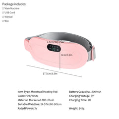 Lady Menstrual Heating Pad Warm Palace Belt Relieve Menstrual Pain Hot Compress Massager Uterus Cold Dysmenorrhea Relieving Belt