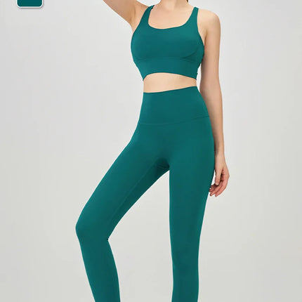 2 Piece Yoga Clothes Women's Tracksuit Athletic Wear Pilates Fitness Suit Gym Workout Push Up Clothes Sports Bra Leggings Suit