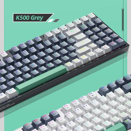 Machenike K500 Mechanical Keyboard Gaming Keyboard Wired Keyboard Hot Swappable 94 Keys RGB Light Mac Windows
