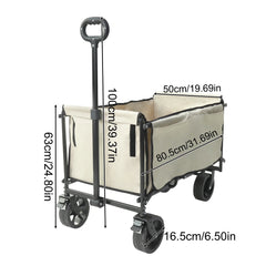 Camping Trolly Cart on Wheels 122L Folding Wagon Portable Beach Cart Collapsible for Outdoor Garden Picnic Shopping Fishing