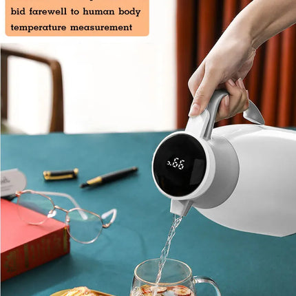 Xiaomi 2L Coffee Thermos Household Digital Display Glass Liner Vacuum Flasks Large Capacity Water Bottle Kitchen Thermal Kettle