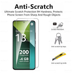 8 in 1 Tempered Glass For Redmi Note 13 Pro 5G Camera Glass For Xiaomi Redmy Note13 13Pro Note13Pro 4G HD Lens Screen Protector