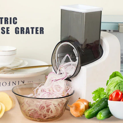 Electric Cheese Grater, Electric Slicer Shredder, Electric Vegetable Slicer Salad Maker, Fruit Cutter, Food Processor Spiralizer